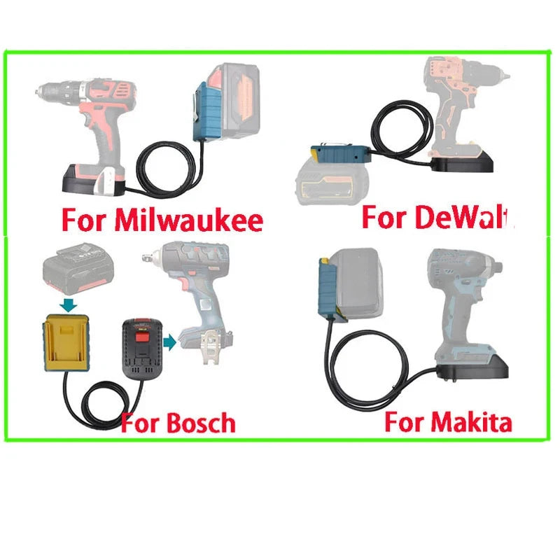 18V Battery Extension Cord – Makita Bosch Milwaukee DeWalt Battery Extension Cord PLUSH