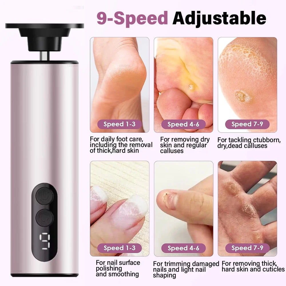 Electric Callus Remover & Foot Sander – 9-Speed Pedicure Electric Callus Remover PLUSH