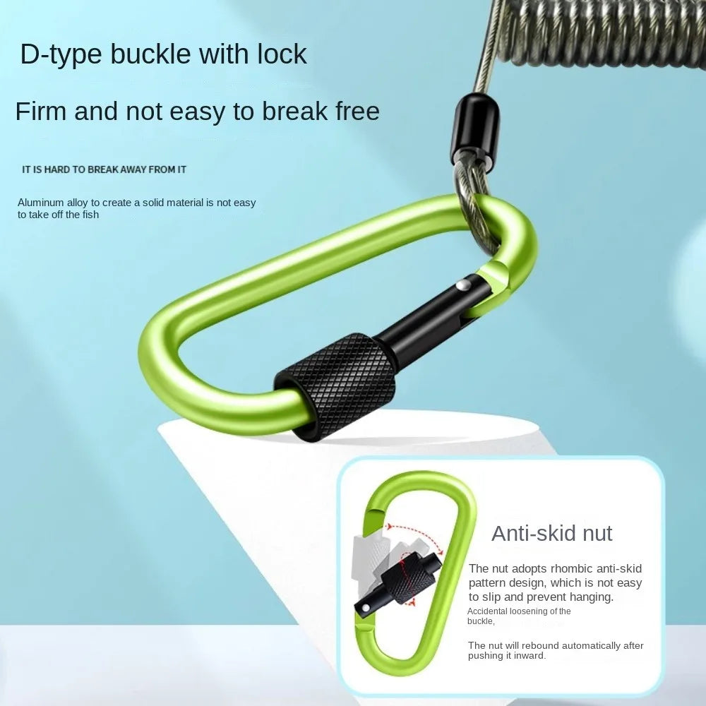 Elastic Coiled Fishing Lanyard – Anti-Loss Retention Rope Fishing Lanyard PLUSH