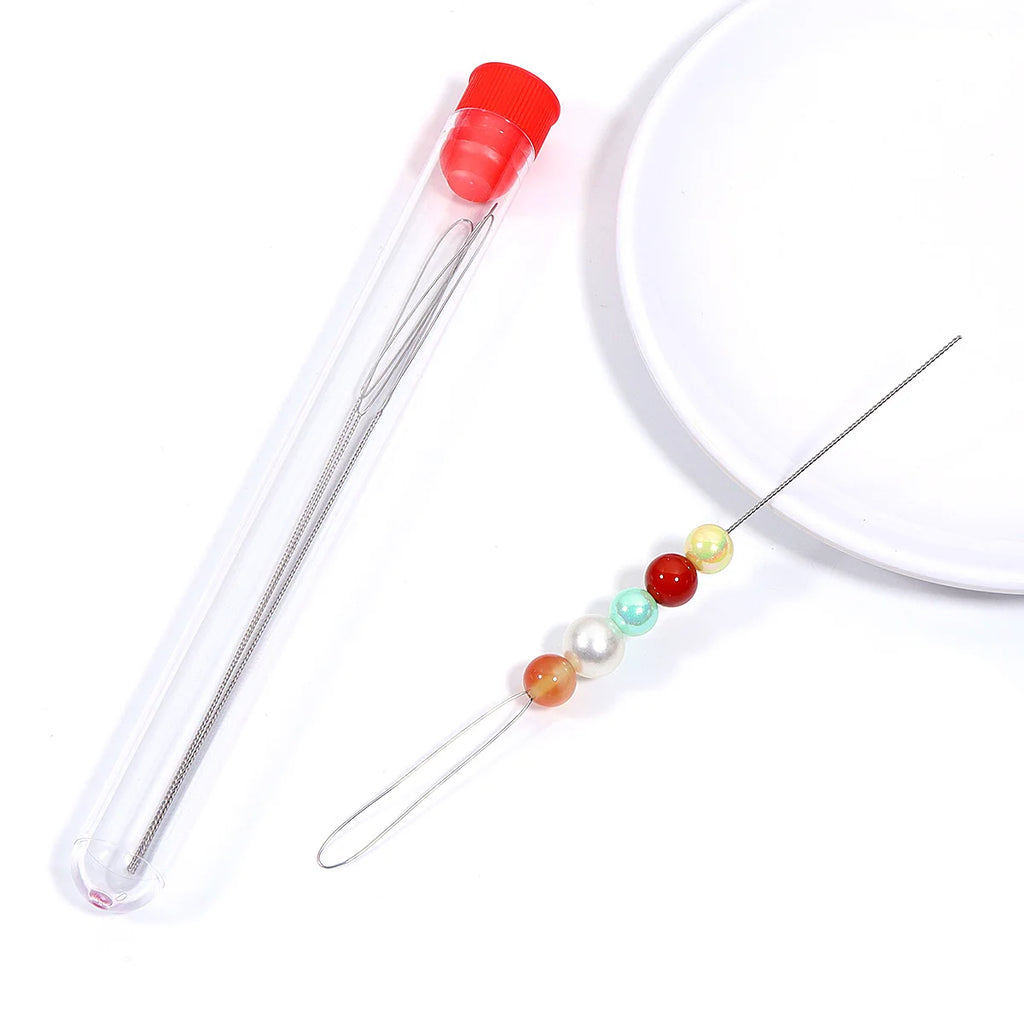 Big Eye Curved Beading Needles 5-7pcs | DIY Jewelry Making Beading Needles PLUSH
