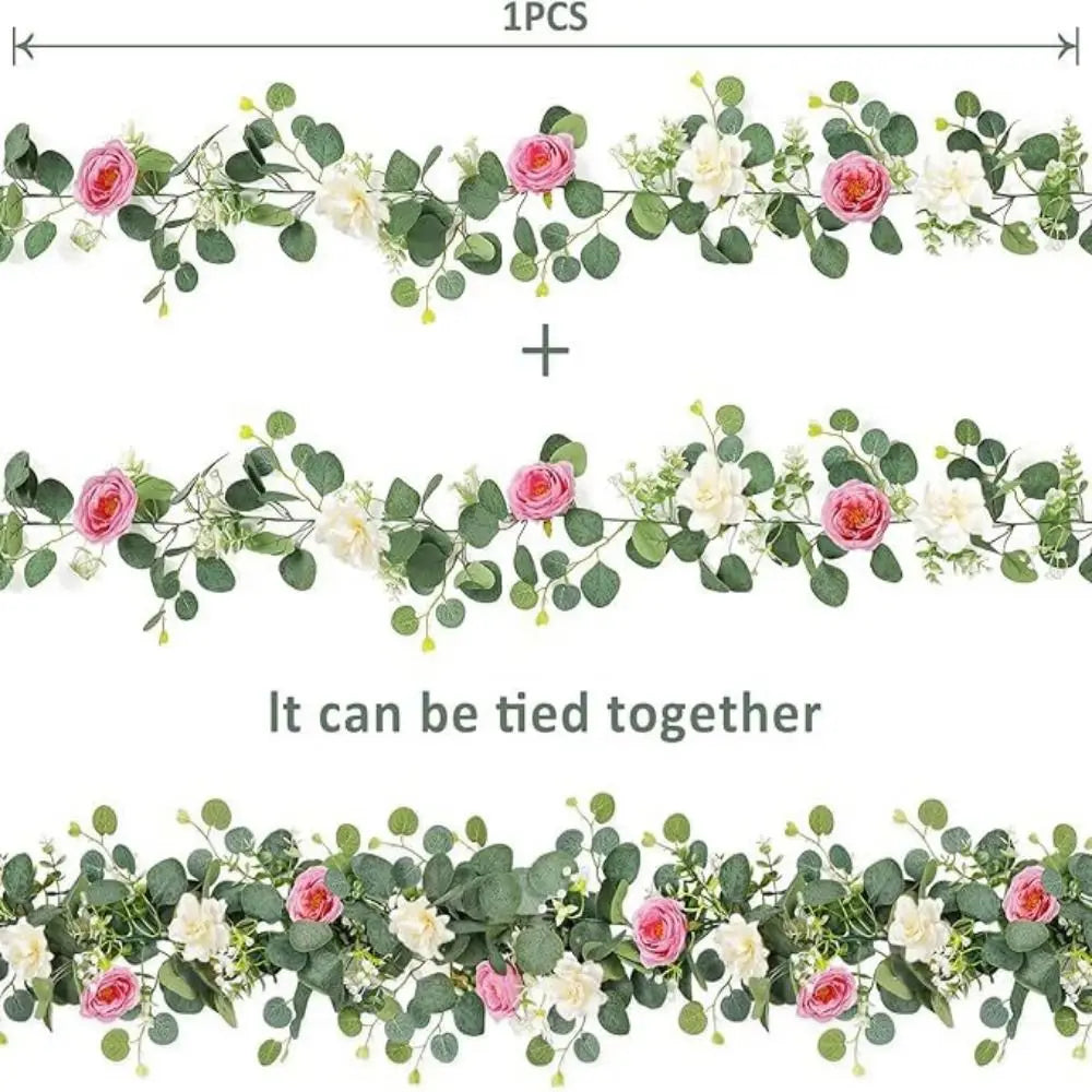 180cm Artificial Flower Vine Garland – Lifelike Hanging Plant Artificial Flower Garland PLUSH