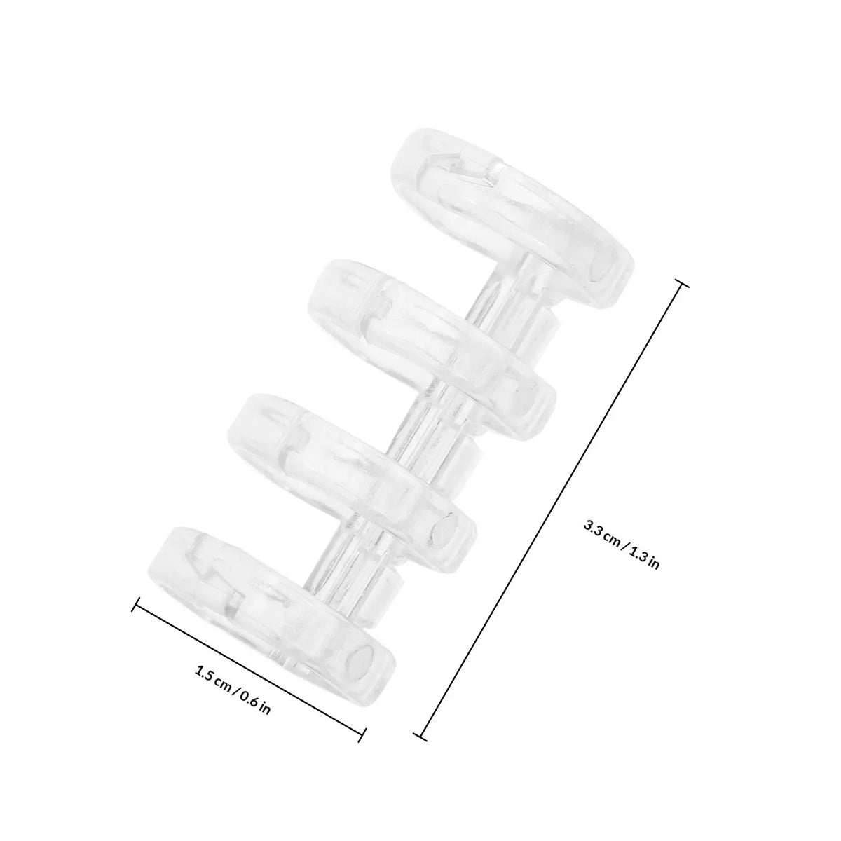 10pcs Plastic Four-Hole Loose Leaf Binder Snap Clips – Stationery Binder Snap Clips PLUSH Transparent