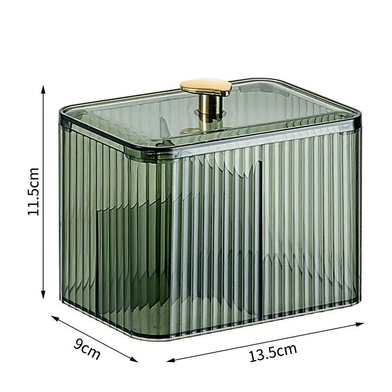 Acrylic Cosmetic Organizer Storage Box – Dust-Proof Desktop Cosmetic Storage Box PLUSH Green