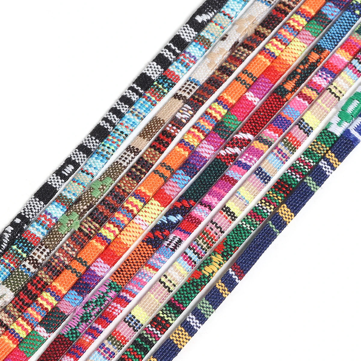 5 Yards 5mm Ethnic Woven Cotton Cord – Macrame & Bracelet Rope Craft Cord PLUSH