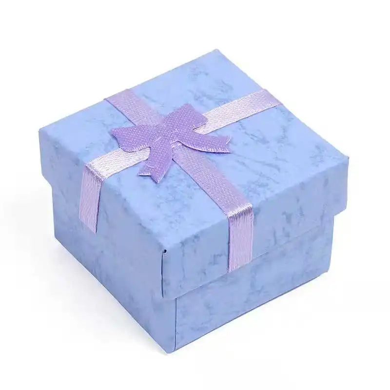 Multicolor Jewelry Gift Boxes with Bowknot 12/24 Pack Jewelry Gift Box PLUSH Purple 24PCS