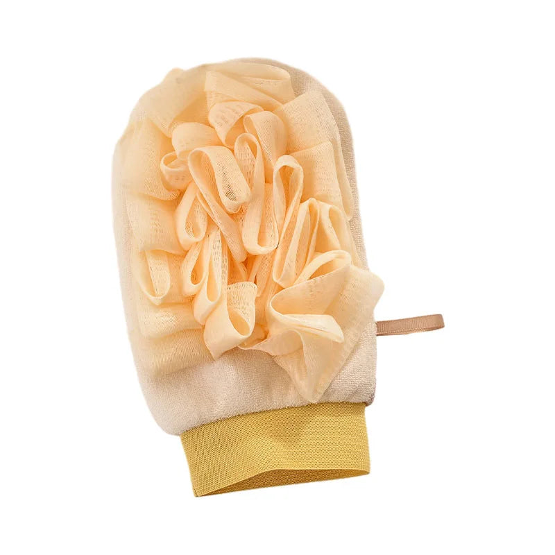 Double-Sided Exfoliating Gloves & Bath Scrubber Sponge Exfoliating Bath Glove PLUSH