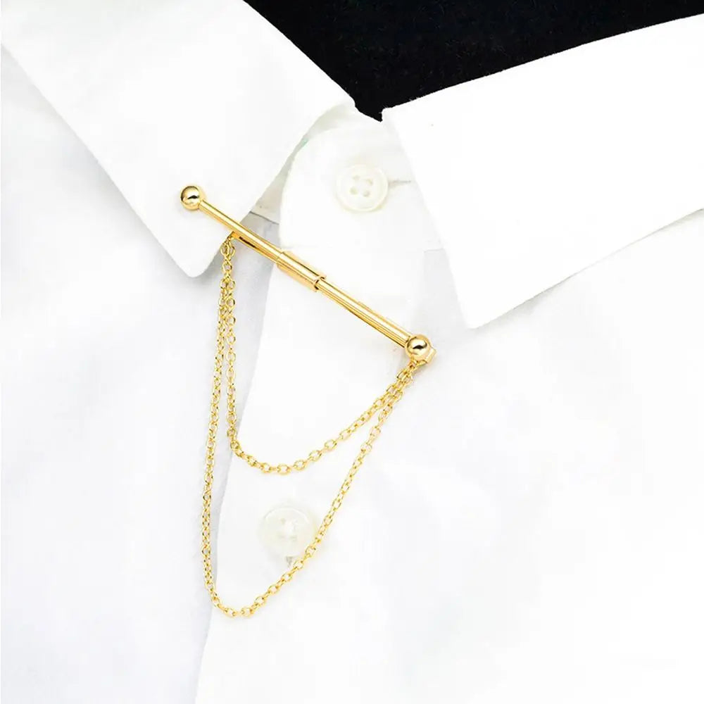 Alloy Cross Tassel Collar Clip Tie Bar for Men & Women Collar Clip PLUSH
