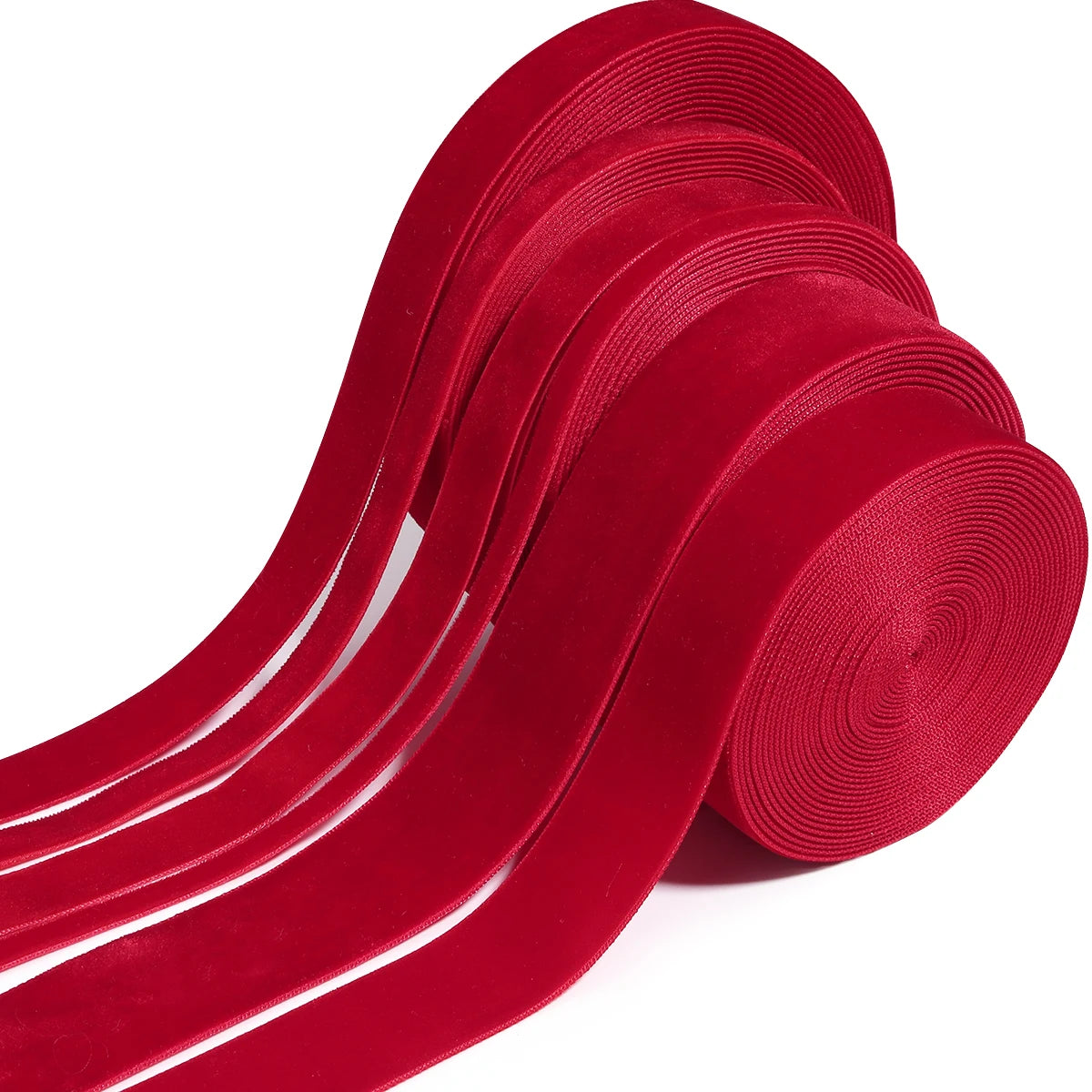 Red Velvet Ribbon Single Face 5–10 Yards | DIY Gift Wrap Velvet Craft Ribbon PLUSH