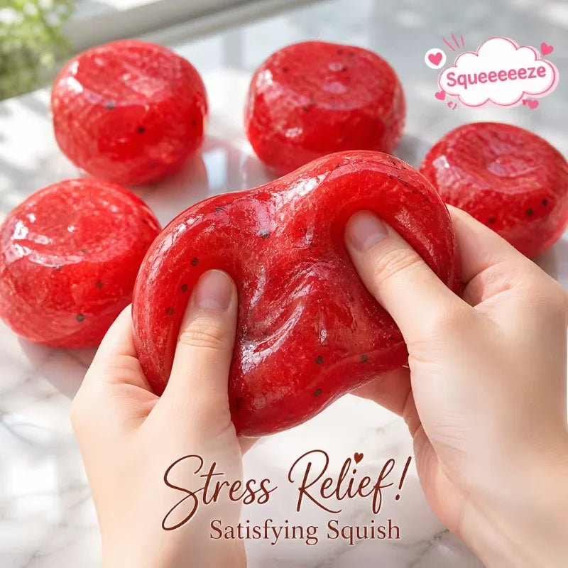 Watermelon Slushy Squishy Toy – Soft Moldable Squeeze Fidget Squishy Fidget Toy PLUSH