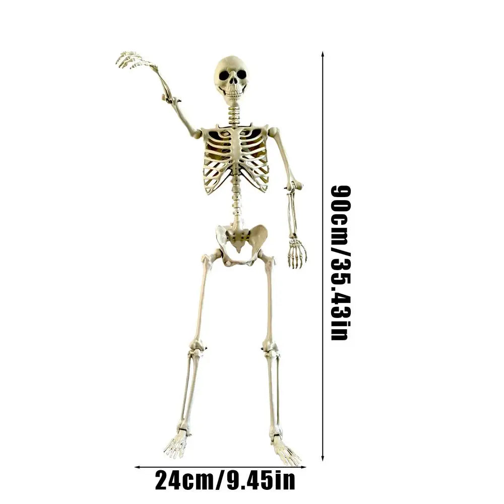 90cm Posable Halloween Skeleton Prop – Haunted House Decor Halloween Skeleton Prop PLUSH 90cm