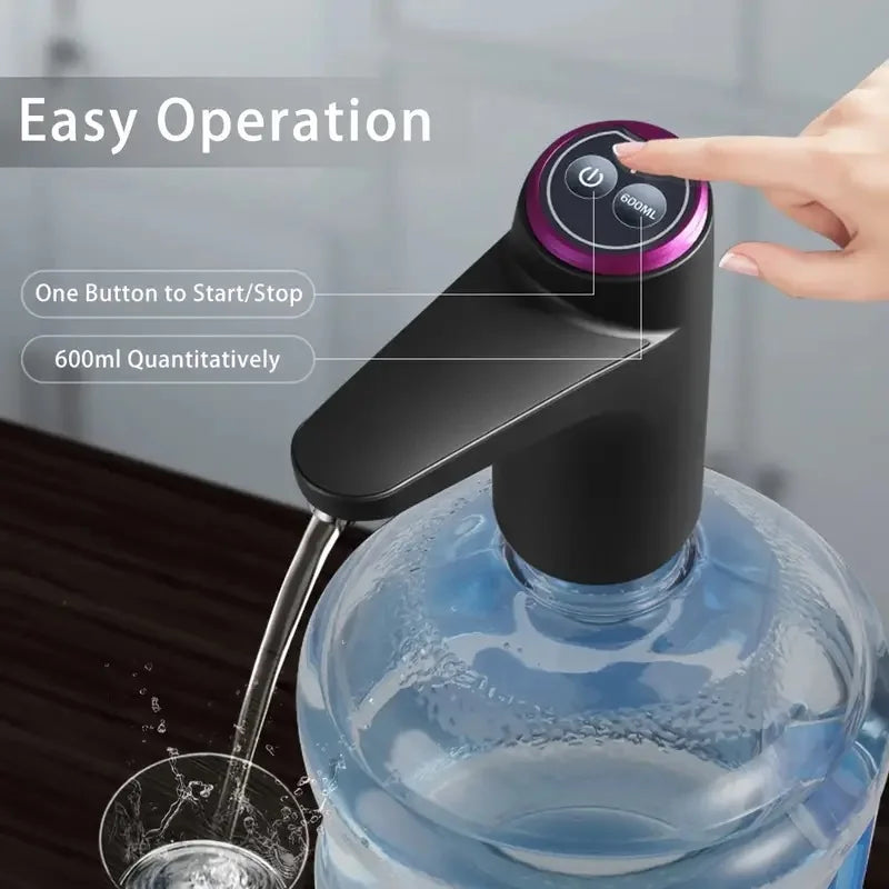 Portable 5-Gallon Electric Water Dispenser Pump – USB Charging Electric Water Pump PLUSH