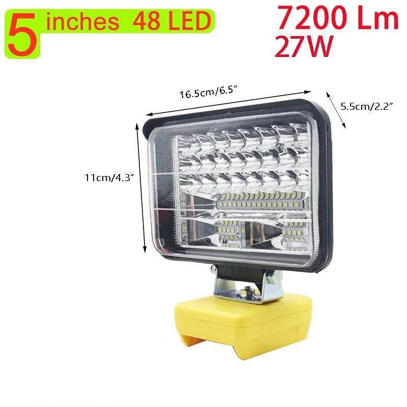 ZWINCKY LED Work Light for DeWalt 18V 20V 60V Battery Spotlight LED Work Light PLUSH 5 inch China Mainland