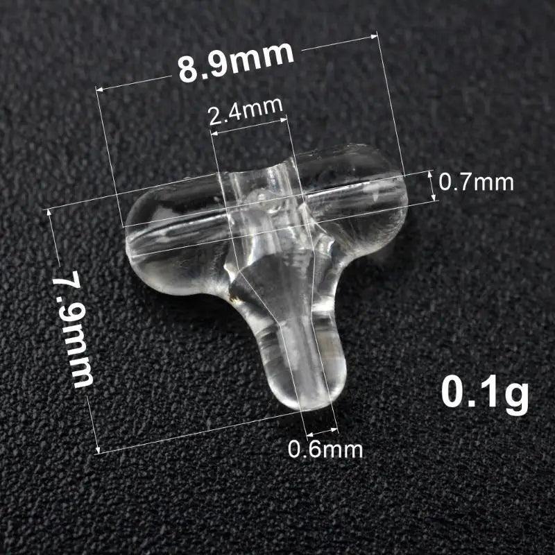 30pcs Transparent Oval Fishing Beads 3-Way Cross Connector Fishing Rig Beads PLUSH 30pcs