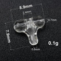 30pcs Transparent Oval Fishing Beads 3-Way Cross Connector Fishing Rig Beads PLUSH 30pcs