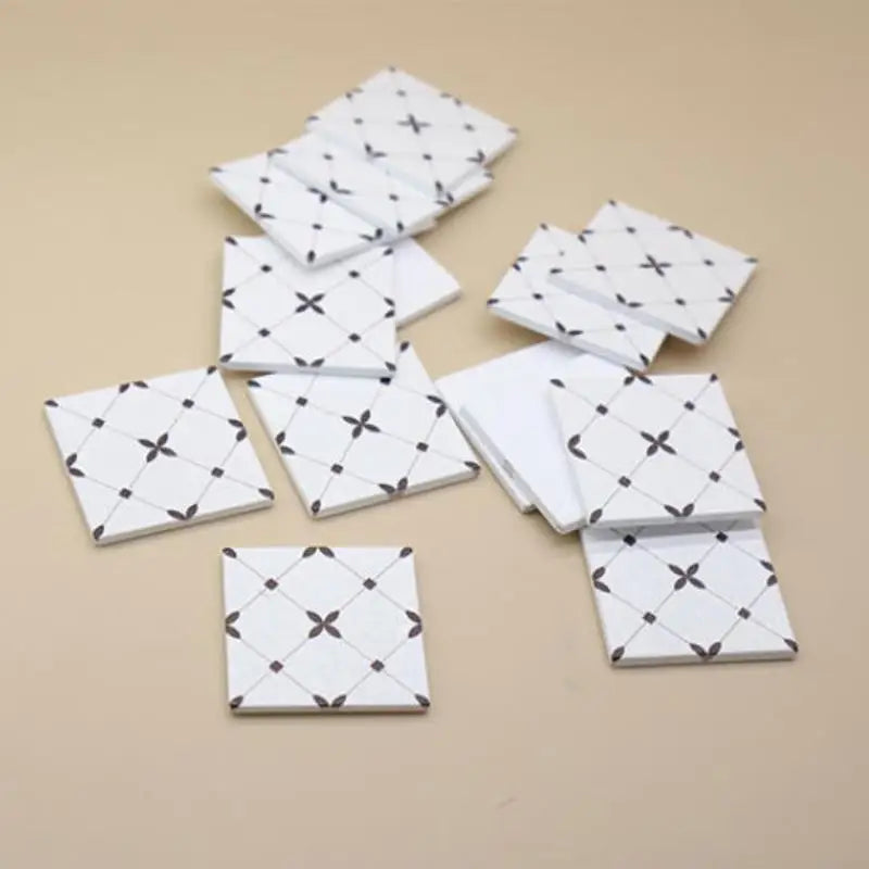 Miniature French Flower Tile Bricks for Dollhouse Floor 10pcs Dollhouse Accessories PLUSH A4