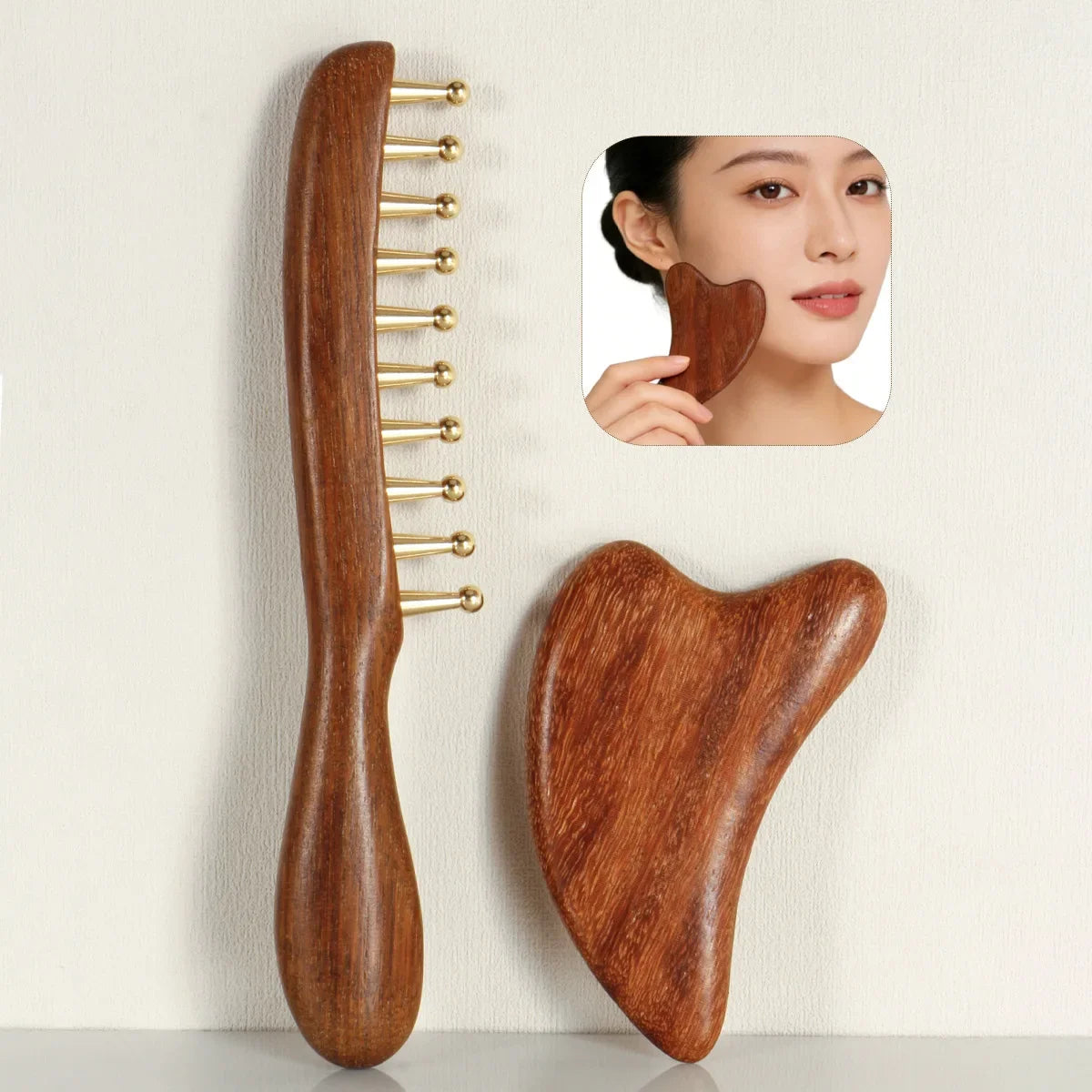 Wood Meridian Comb & Massage Board – Hair Detangling & Scalp Scalp Massage Comb PLUSH