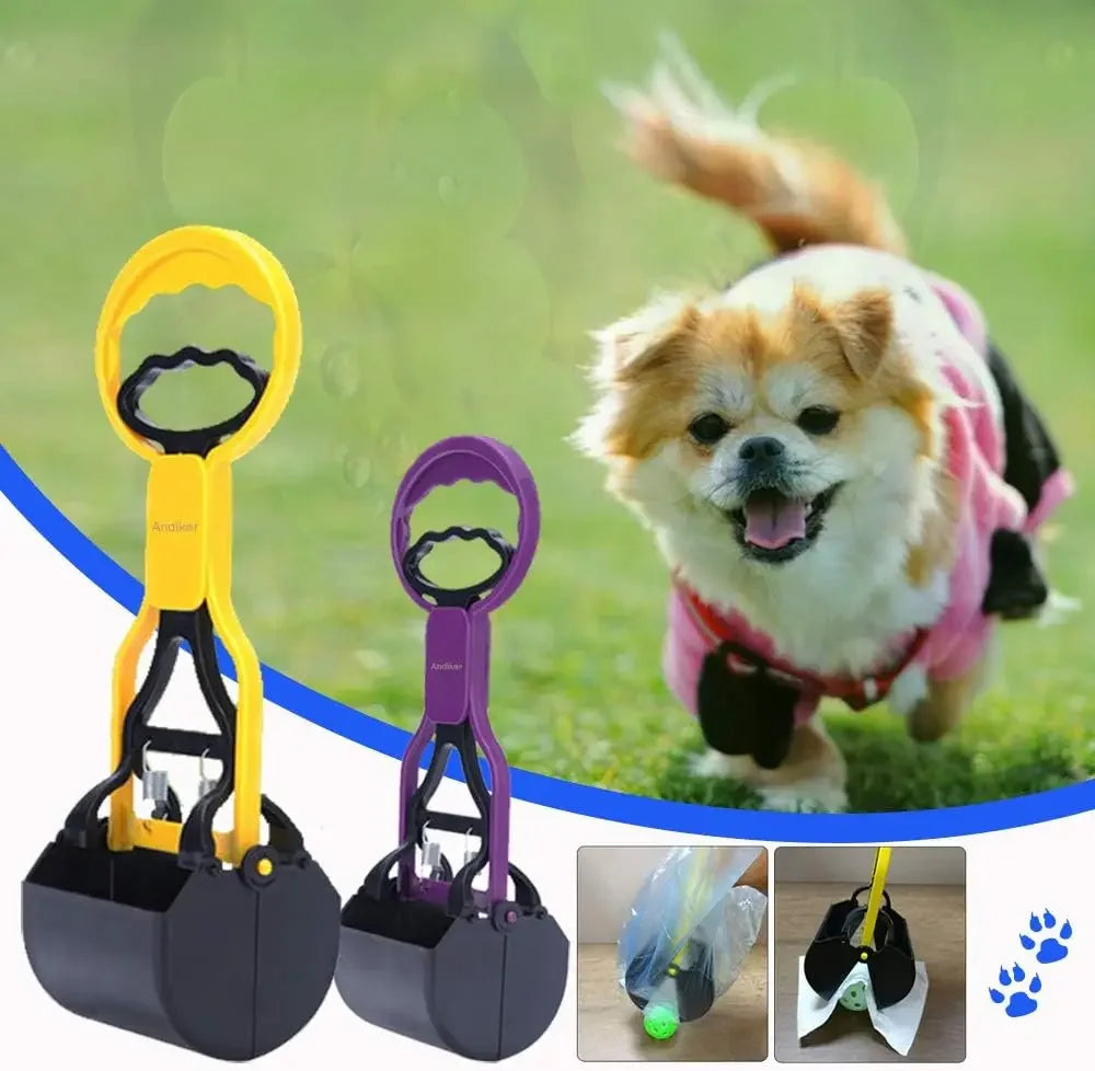 Dog & Cat Pooper Scooper Long Handle Jaw Design 28CM Pet Waste Scooper PLUSH
