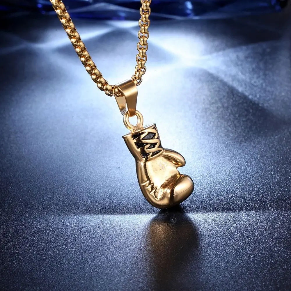 Boxing Glove Pendant Necklace – Men's Korean Style Chain Men's Pendant Necklace PLUSH