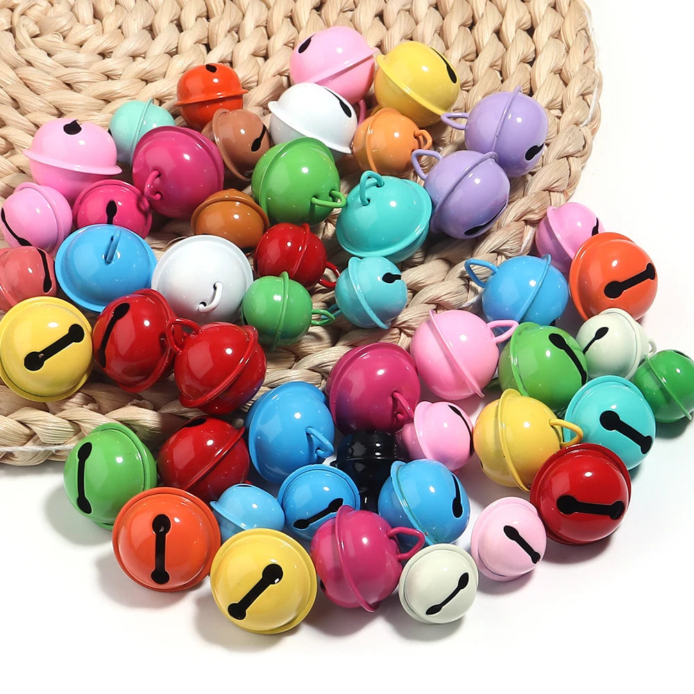30–60pcs Candy Color Metal Jingle Bells for DIY Jewelry & Décor Jewelry Craft Bells PLUSH