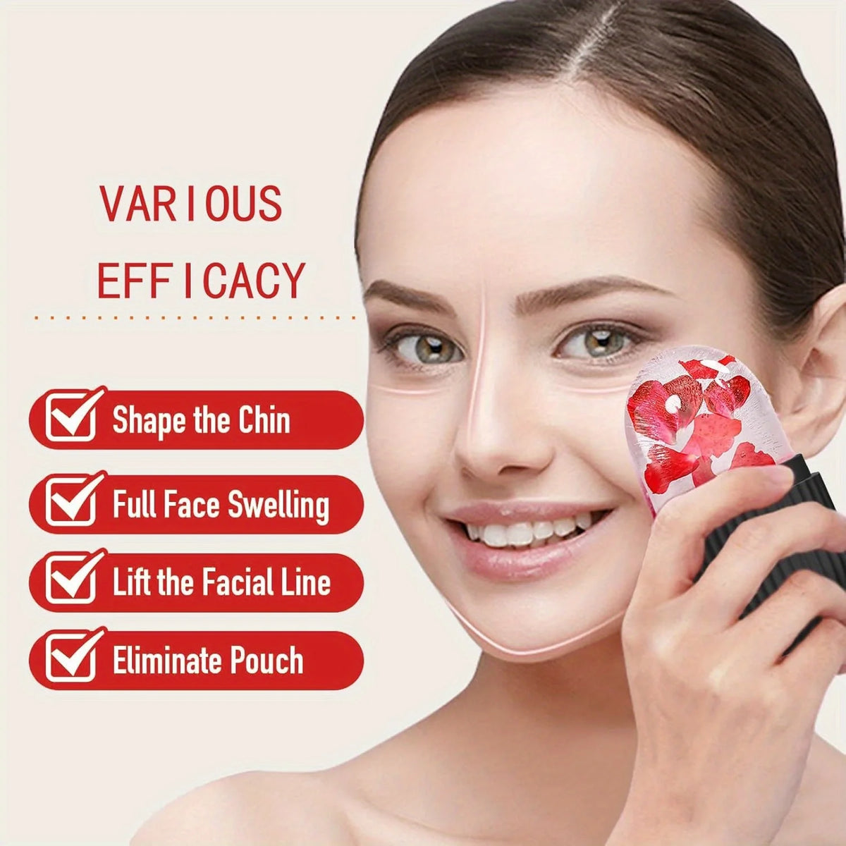Silicone Ice Ball Face Massager Roller – Lifting & Contouring Face Massager Roller PLUSH