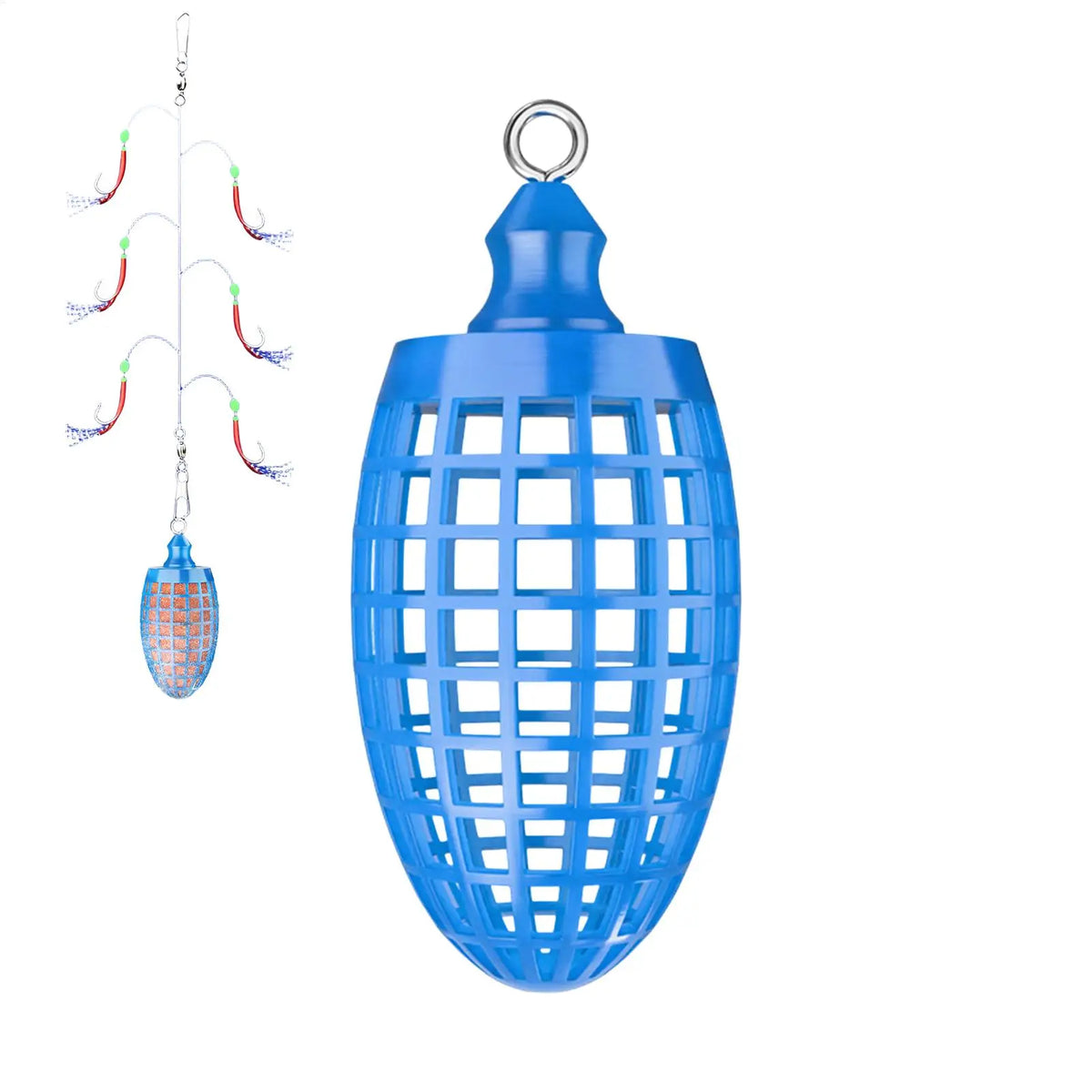 Fishing Bait Cage Holder with Locking Swivel – Lightweight Fishing Bait Cage PLUSH