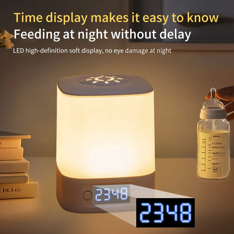 LED Night Light with Clock & Remote Control – Rechargeable LED Night Light PLUSH