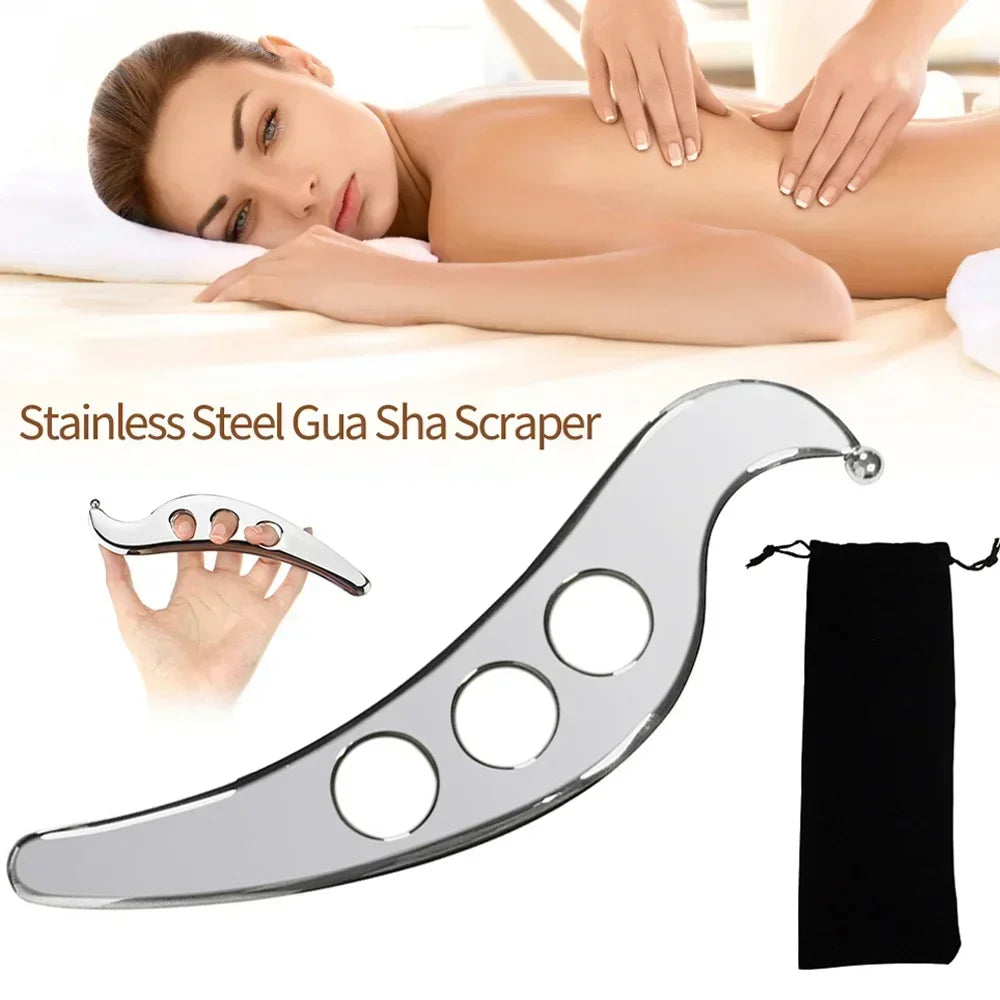 Stainless Steel Gua Sha Scraping Massage Tool | DUTRIEUX Gua Sha Massage Tool PLUSH
