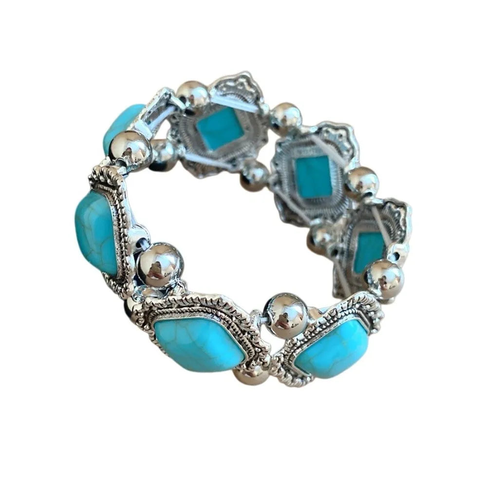 Vintage Bohemian Wide Acrylic Bangle Bracelet | Ethnic Retro Acrylic Bangle Bracelet PLUSH