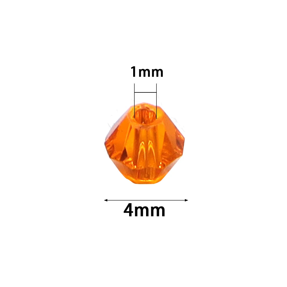 200pcs 4mm Faceted Bicone Glass Crystal Beads – DIY Jewelry Glass Crystal Beads PLUSH