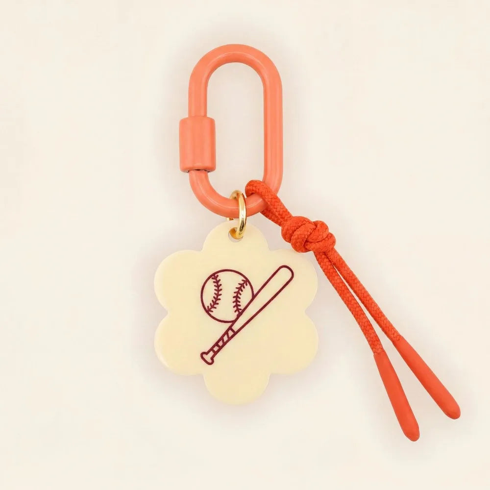 Woven Acrylic Sports Ball Keychain – Golf & Football Charm Keychain Charm PLUSH Style 13