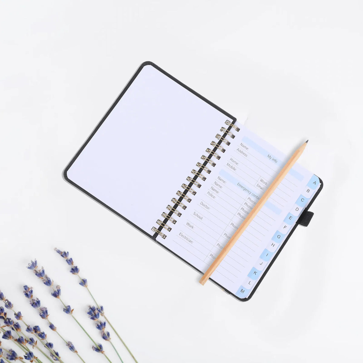 Spiral Password Organizer Notebook – Alphabetical Tabs & Pen Holder Password Organizer Notebook PLUSH