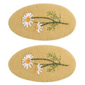 Floral Embroidery Hair Clip Set – 2pcs Fabric Barrettes Hair Clip Set PLUSH Style 10