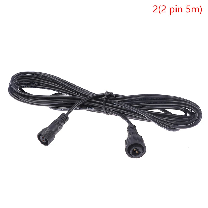 Waterproof Solar Spotlight Extension Cable 3M 5M 10M | 2-Pin DC Outdoor Extension Cable PLUSH 2 2 pin 5m