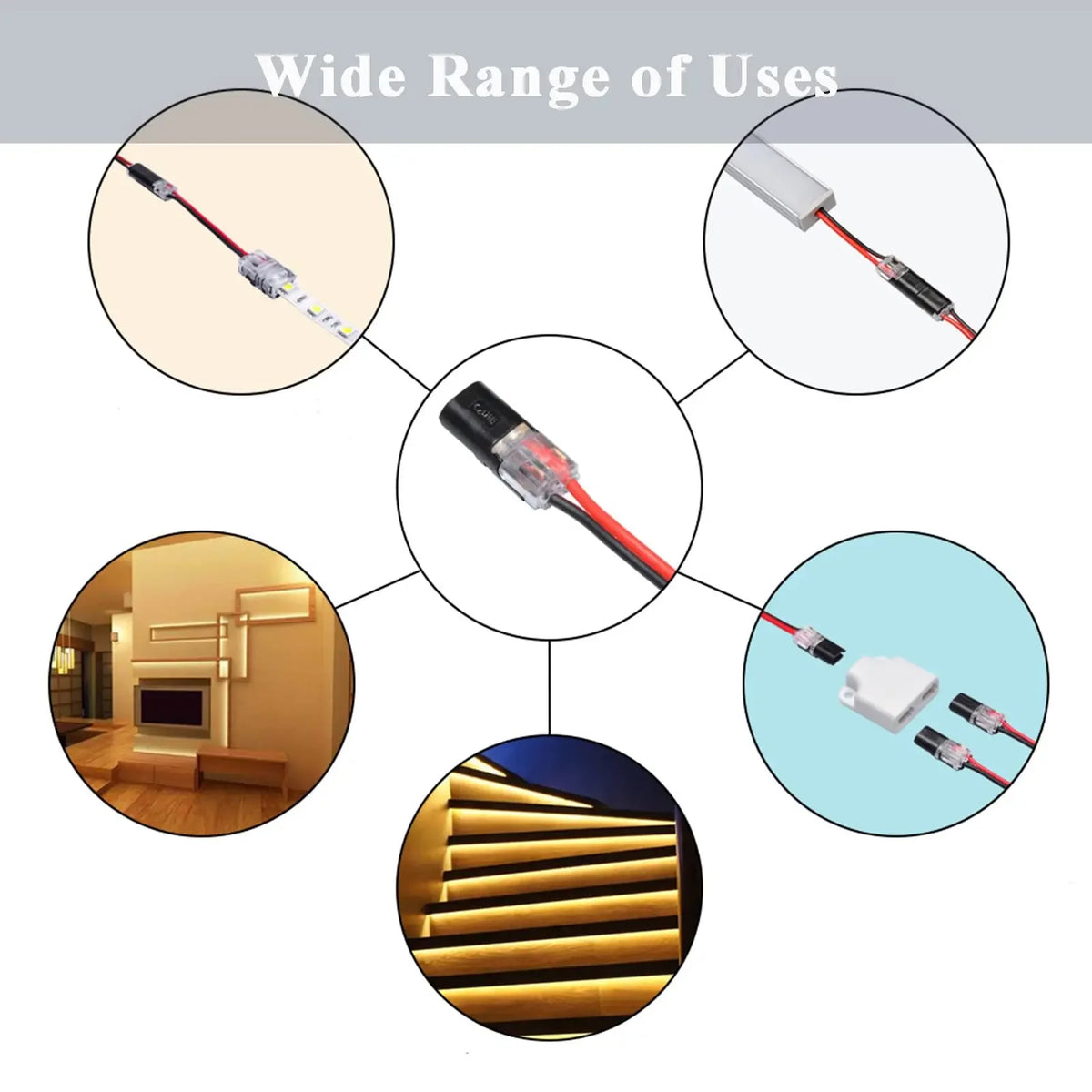 Waterproof 2-Pin Snap Wire Connectors – 20/30pcs Terminal Wire Snap Connector PLUSH