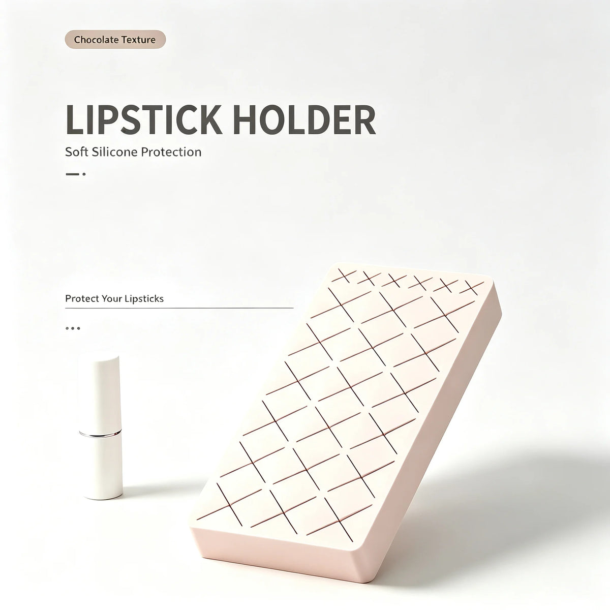 Silicone Lipstick Holder & Makeup Organizer – 24 Slots Makeup Organizer PLUSH