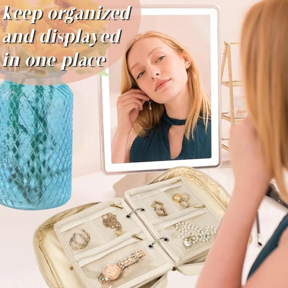 PVC Jewelry Organizer Bag – Multi-Layer Necklace & Earring Case Jewelry Organizer Bag PLUSH