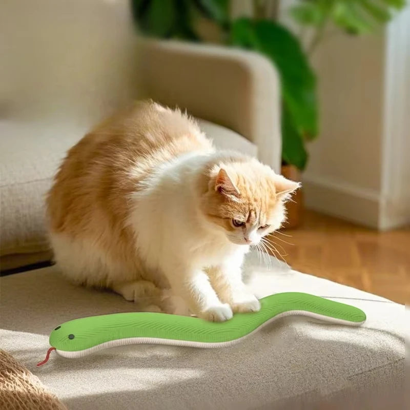 Catnip Snake Toy for Cats – Bite Resistant Interactive Pet Toy Cat Catnip Toy PLUSH