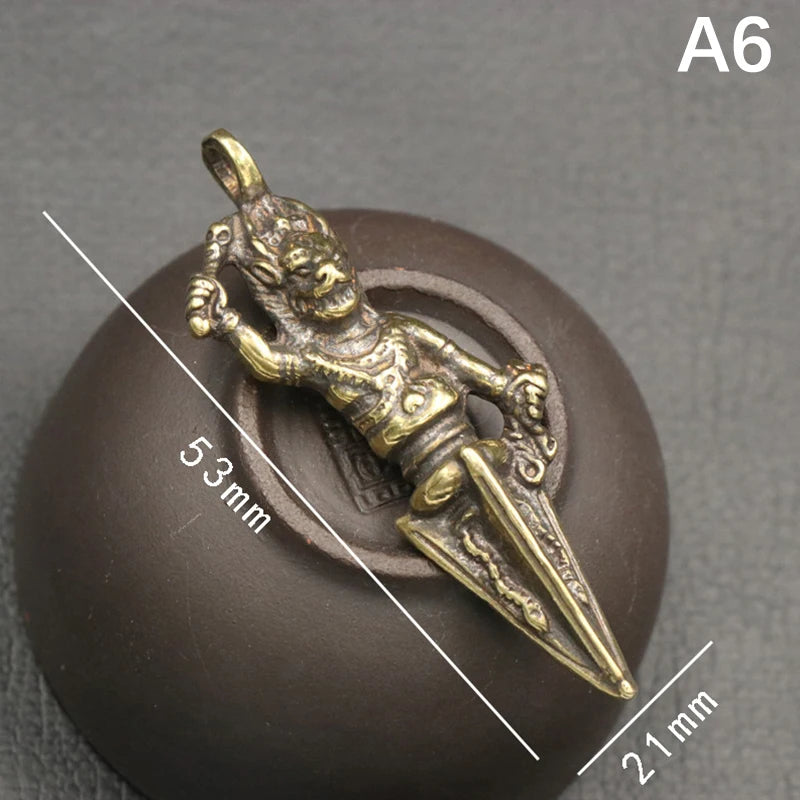 Tibetan Buddhist Vajra Brass Pendant – Nepal Handcraft Charm Jewelry Pendant Charm PLUSH A6