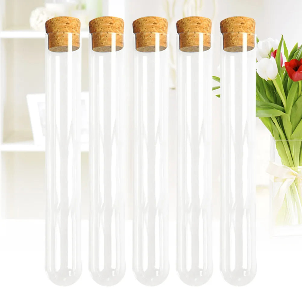 8pcs Glass Test Tubes 20x150mm with Cork Stoppers | Set Glass Test Tubes PLUSH
