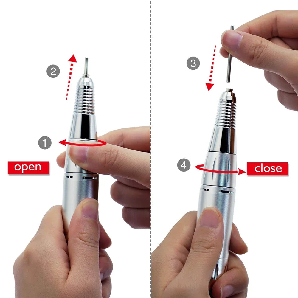 Electric Nail Drill Handle 35000RPM – Manicure Handpiece Nail Drill Handpiece PLUSH