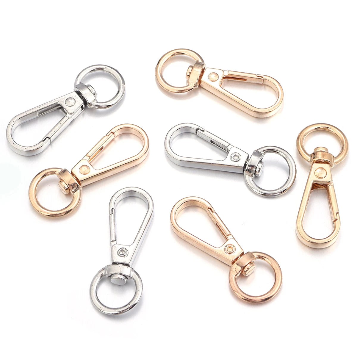 10pcs Metal Swivel Lobster Clasp Snap Hook Key Rings – Gold Jewelry Clasp Findings PLUSH