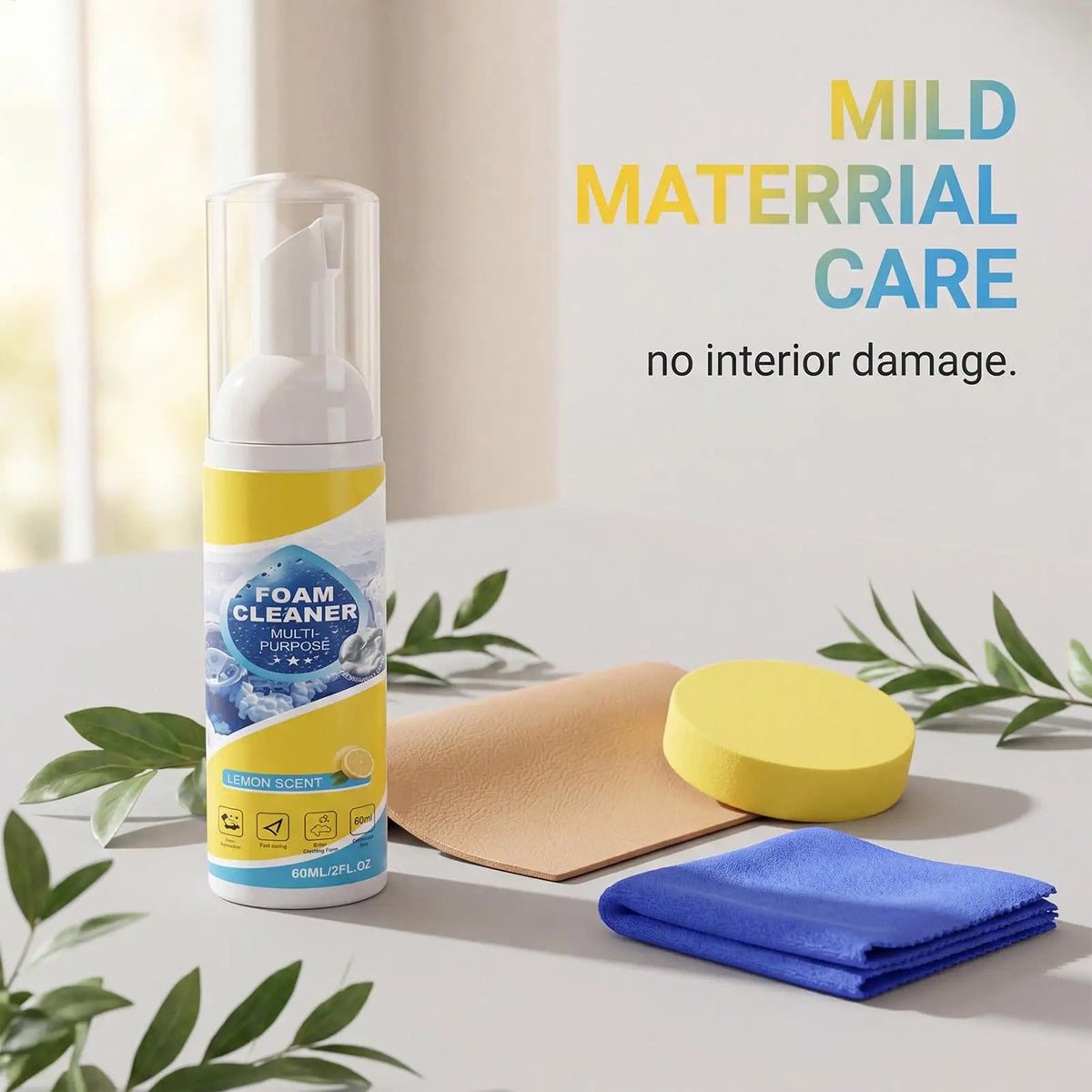 60ml Car Foam Cleaner Spray – Multi-Surface Interior Cleaner Car Foam Cleaner PLUSH