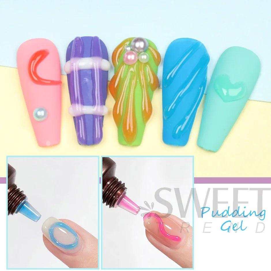 8ml Macaron Pudding Nail Gel – 3D Candy Color UV LED Polish Nail Gel Polish PLUSH