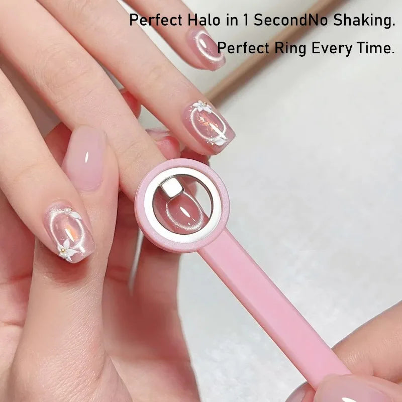Cat Eye Nail Magnet Ring Tool with Handle | DIY Manicure Nail Art Magnet Tool PLUSH