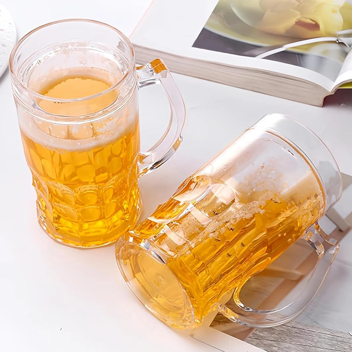 Fake Beer Mug Prank Cup – 450ml Novelty Gag Beer Glass Novelty Prank Cup PLUSH