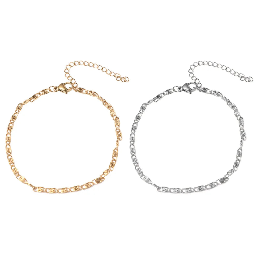 Minimalist Paper Clip Chain Bracelet – Gold & Silver Women's Chain Link Bracelet PLUSH