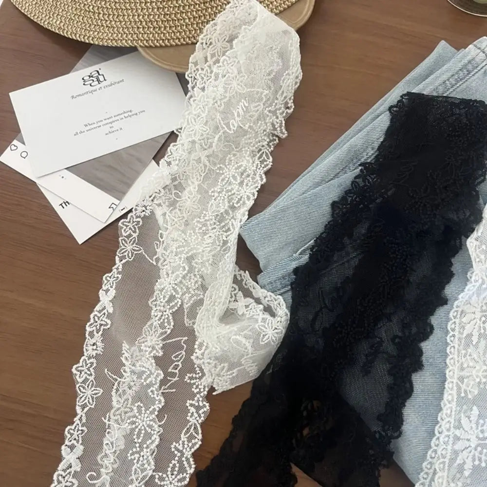Y2K Floral Lace Waist Belt – Tie-Up Bow Sash for Dresses Lace Waist Belt PLUSH