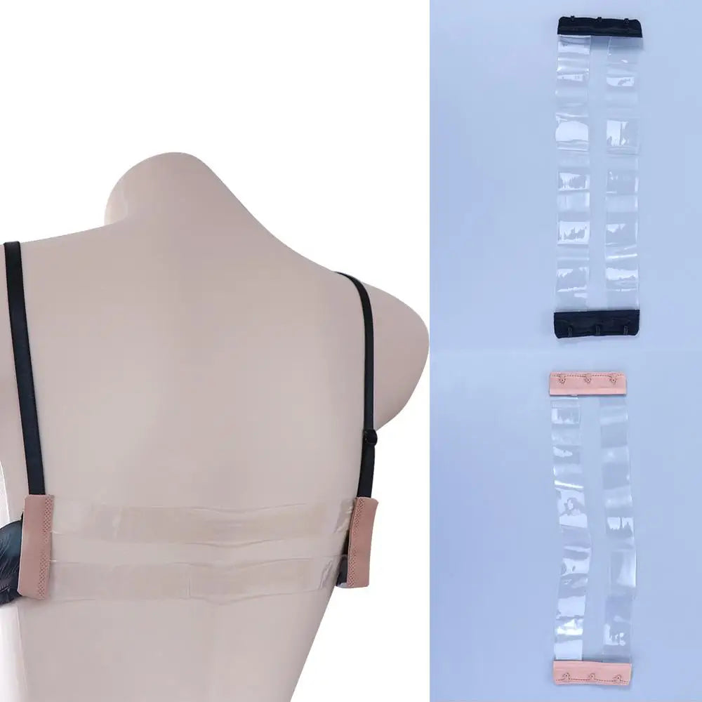 Adjustable Elastic Bra Extender – Non-Slip Transparent Band Bra Extender PLUSH