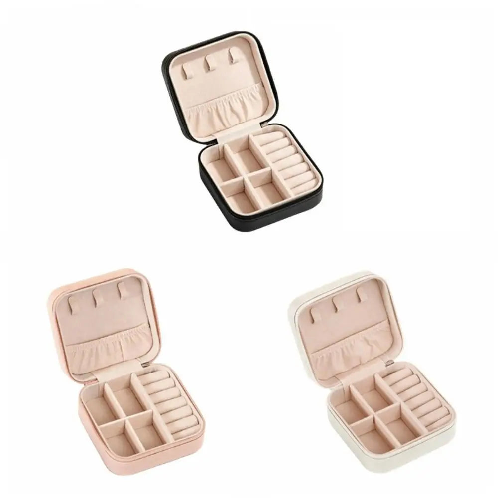 Retro Square PU Leather Jewelry Organizer Box | Stackable Jewelry Organizer Box PLUSH