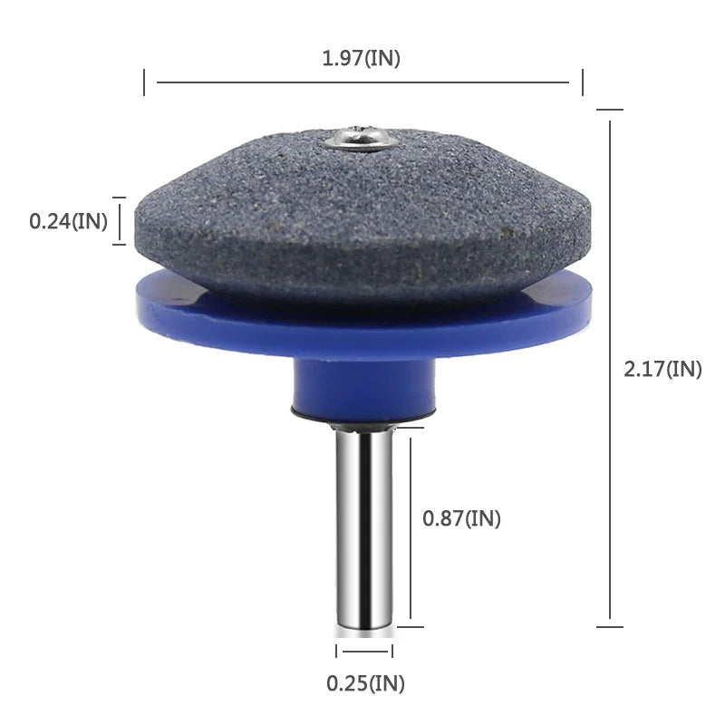 Electric Lawn Mower Blade Sharpener – Grinding Head & Whetstone Blade Sharpener Tool PLUSH Blue